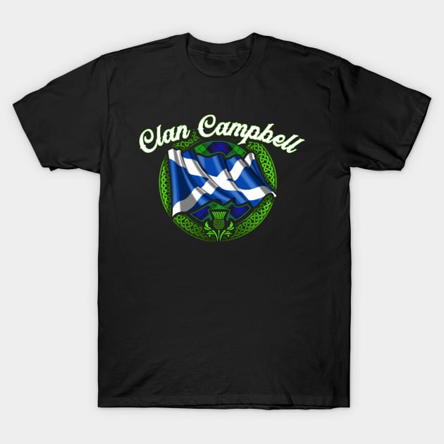 Scottish Flag Clan Campbell T-Shirt by Celtic Folk